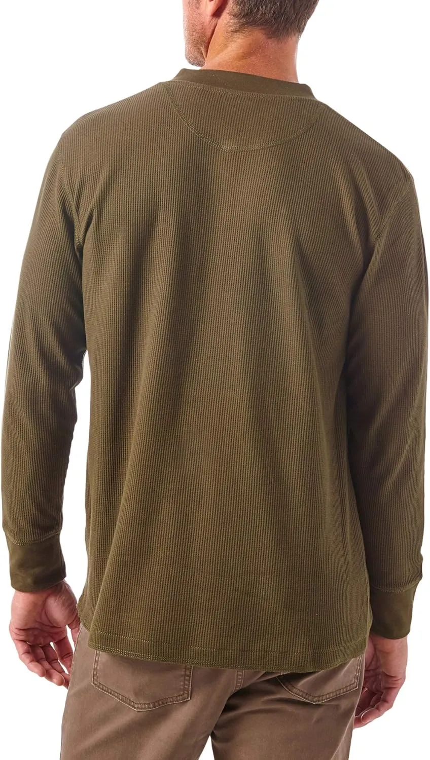 Wrangler Authentics Men's Long Sleeve Waffle Henley