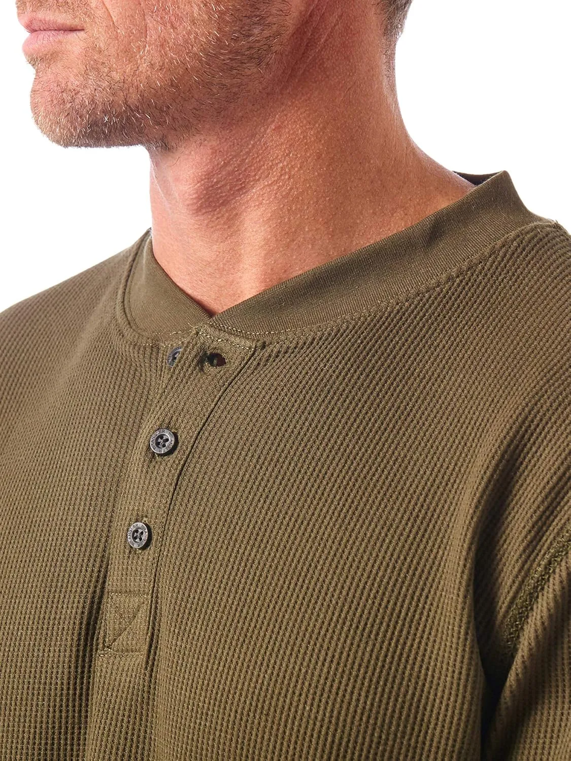 Wrangler Authentics Men's Long Sleeve Waffle Henley