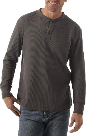 Wrangler Authentics Men's Long Sleeve Waffle Henley