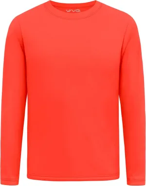 Youth Neon Shirts Dry Fit Long Sleeve Athletic T-Shirts Boys Girls UPF 50  Quick Dry Neon Shirt for Kids 2T to Youth